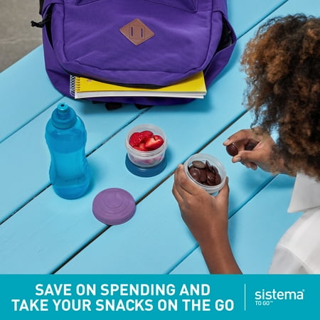 Sistema To Go Round Mini Bites 3-Pack (Colors May Vary)3.03" x 6.42",