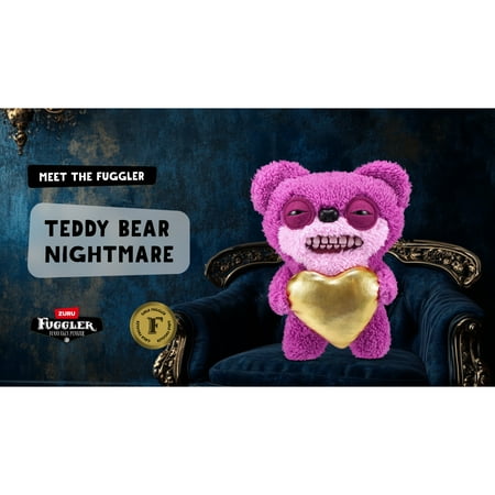 Fuggler Gold Fuggs 9 inch (Teddy Bear Nightmare), Funny Ugly Monster Soft Plush Collectible Toy by ZURU