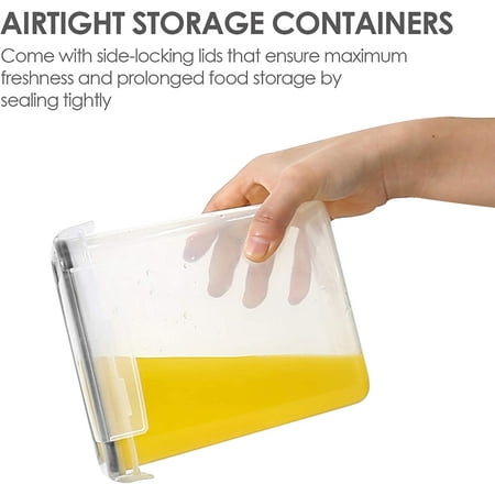 15 Packs Airtight Food Storage Containers Set with Lids, Kitchen Pantry Organization and BPA Free Plastic Canisters Include 24 Labels By WEPSEN