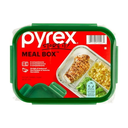 Pyrex Clear Glass Stackable Bread Food Storage Container, 3