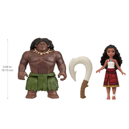 Disney Moana 2 Movie Moana & Maui Ocean Adventures 2-Pack Small Dolls & Accessory Set