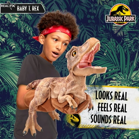 Jurassic World REALFX Baby T-Rex - Realistic Dinosaur Puppet Toy, Movements & Sounds, Ages 8+