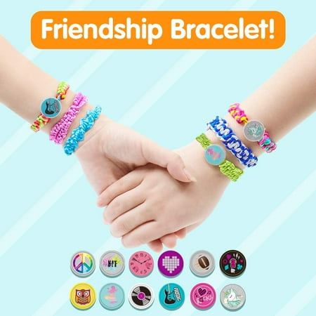 Rirool Girls DIY Friendship Bracelet Making Kit - Creative Craft Toys for Teens, 12 Fashion Bracelets, Ideal Gift for Ages 6-12