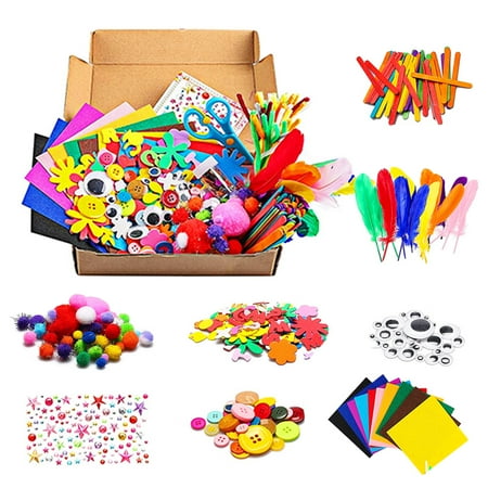 Duety 1000 Pcs Mega Kids Art Supplies?Art Craft Kit Supplies Art and Craft Supplies for Kids for Children Crafts for Children of Arts and Crafts in Parent Child Activity Classroom
