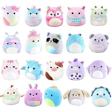 Squishmallow 5" Plush Mystery Box, 5-Pack - Assorted Set of Various Styles - Official Kellytoy - Cute and Soft Squishy Stuffed Animal Toy