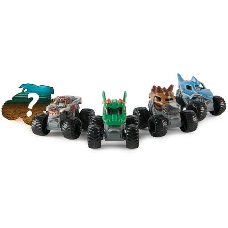 Monster Jam, 1:87 Scale Mini Truck 5-Pack with Mystery Collectible Vehicle, for Ages 3 and up