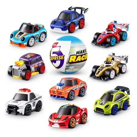 5 SURPRISE Make-A-Racer Race Car Vehicle Themed Novelty Unboxing Toy Collectible Mini's by ZURU