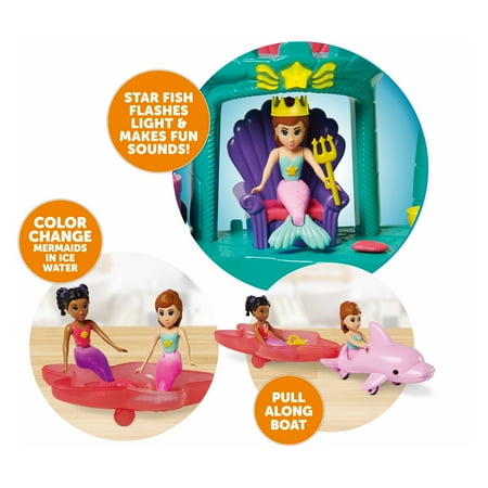 Kid Connection Mermaid Palace Play Set with Lights and Sounds, 46 Pieces, Toddler Toys