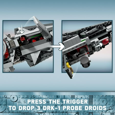 LEGO Star Wars: The Phantom Menace Darth Maul?s Sith Infiltrator Starship Toy, Includes Qui-Gon Jinn, Darth Maul, Anakin Skywalker, and Exclusive 25th Anniversary Saw Gerrera Minifigure, 75383