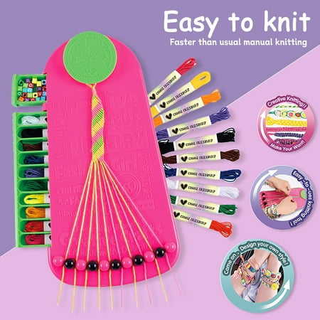 Jaawind Friendship Bracelets Making Kit for Girls, DIY Arts and Crafts for Kids Ages 6-12, Making Kit with 20 Pre-Cut Threads and Accessories, Birthday Christmas Gifts for Kids