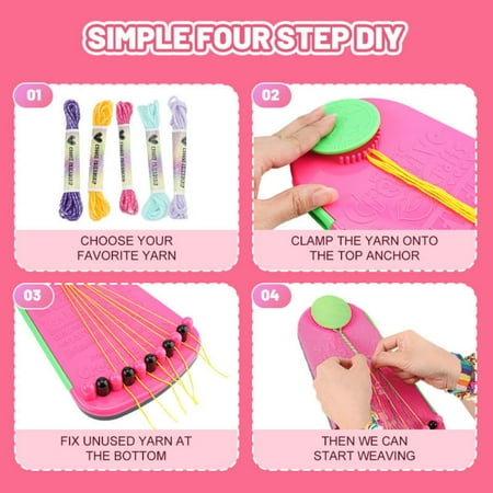 JBee Ctrl Friendship Bracelet Making Kit for Girls DIY Arts and Crafts for Kids (6-12 Years)