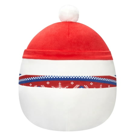 Squishmallows Official 12 inch Manny the Snowman with Red Hat and Scarf - Child's Ultra Soft Plush Toy