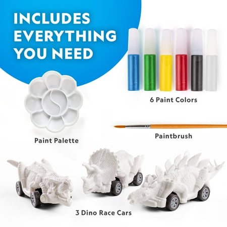 National Geographic Paint Your Own Dino Race Cars Art & Craft Kit for Child 8 Years and up