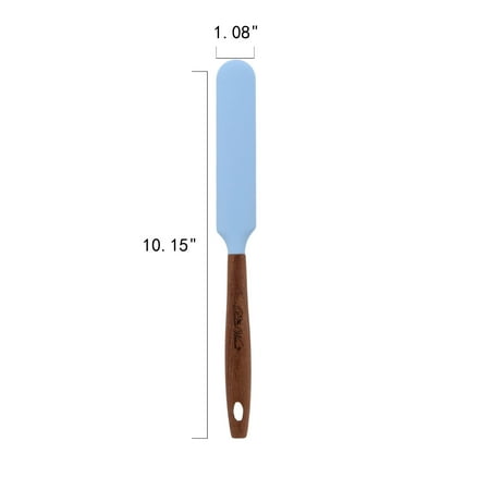 The Pioneer Woman 10-Piece Silicone and Acacia Wood Handle Cooking Utensils Set, Blue