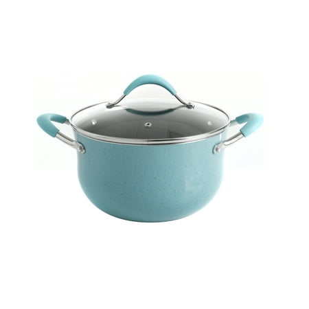 The Pioneer Woman Frontier Speckle 24-Piece Aluminum Cookware Combo Set, Turquoise, Blue