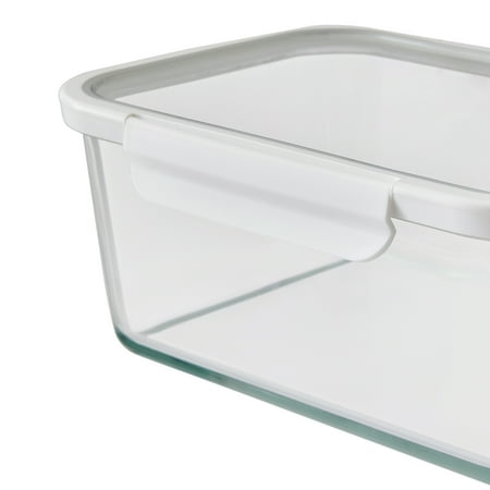 Better Homes & Gardens 14Cup Rectangle Glass Food Storage Container with Tritan Lid. Set of 1, 2 Pieces