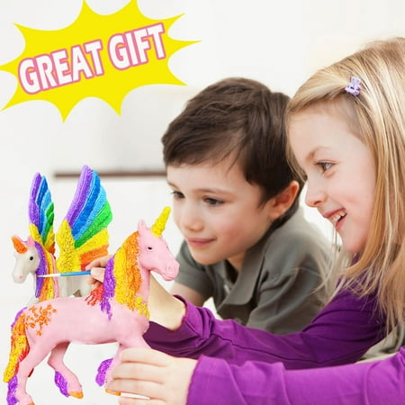 Yileqi Paint Your Unicorn Kit, Paint Craft Girls Arts Crafts Years Old, Unicorn Party Favor Activities Gift