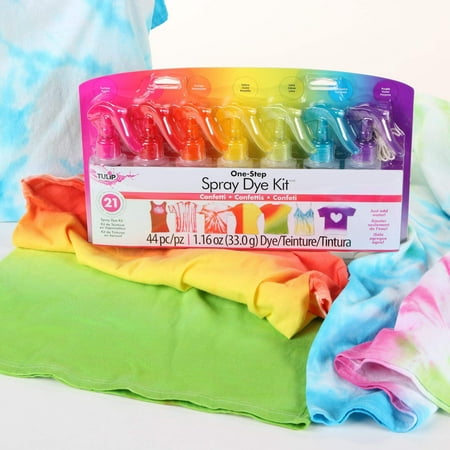 Tulip Spray Tie-Dye Kit, 7 Colors, Vibrant Confetti