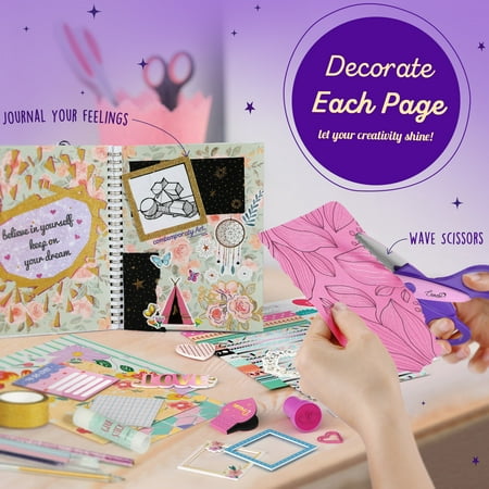 2-Pack Mega DIY Journal Kit - Gifts for Girls Ages 8 9 10 11 12 Year Old - Cool Birthday Gifts Ideas for Girls - Art & Crafts for Tween Kid - Teen Girls Trendy Stuff - Scrapbook & Diary S