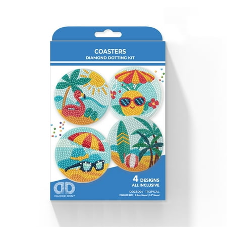 DIAMOND DOTZ? Tropical Coasters Diamond Painting Kit