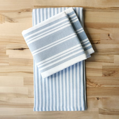 Better Homes & Gardens 2 Piece Culinary Kitchen Towel, Blue LinenWhite,