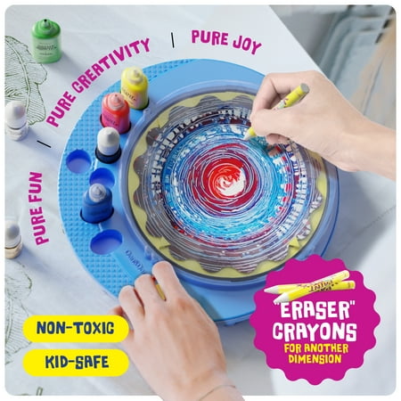 Dan&Darci Spin Art Machine Kit - Paint Spiral Station Center Motorized Spinner Craft Workstation Paint Spiral Station Center - Kids Arts & Crafts Toys for Girls & Boys of All Ages