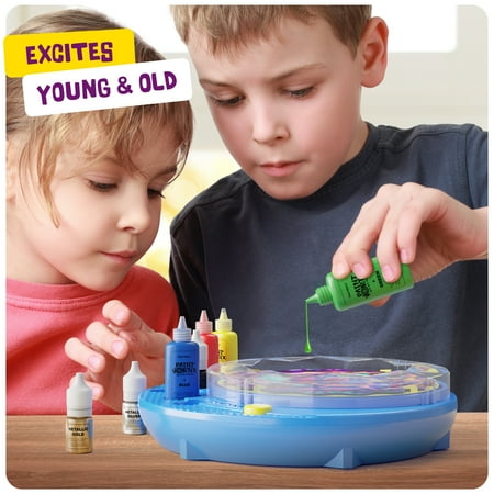 Dan&Darci Spin Art Machine Kit - Paint Spiral Station Center Motorized Spinner Craft Workstation Paint Spiral Station Center - Kids Arts & Crafts Toys for Girls & Boys of All Ages