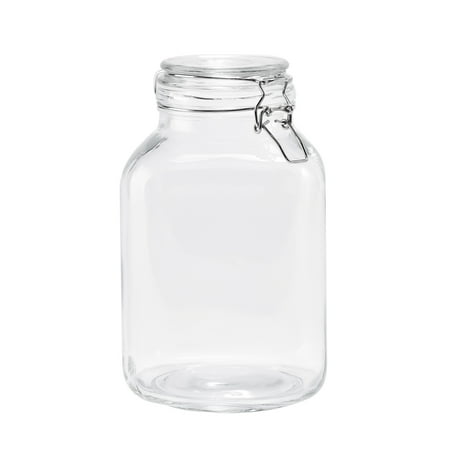 Mainstays Glass 106 oz Lock Lid Storage Jar Canister