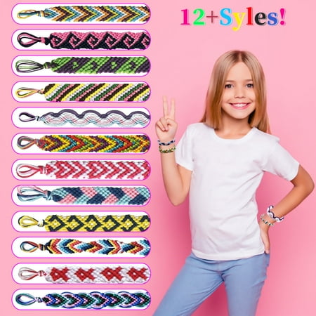 Syenll Braiding Bracelet Kit, Friendship Making Kit with Bracelets Maker, DIY Arts and Crafts Toy for 8-12 Year Old Girls