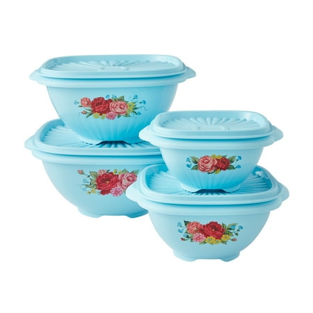 The Pioneer Woman-8 Piece Bowl Set, Sweet Romance, Teal