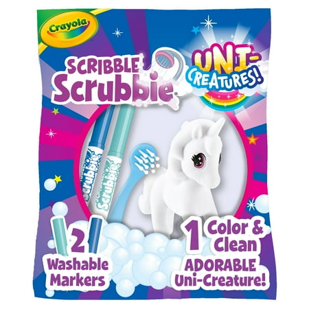 Crayola Scribble Scrubbie Pets, Uni-Creature 1 Count, Mythical Animal Toy, Gifts for Kids, Child
