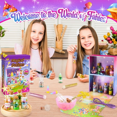 Magic Potion Kit, 6 7 8 9 10 11 Year Old Girls Gifts, 20 Bottles Craft Kits Toys for Kids Girls Age 8-12, Birthday Gifts for 6-12 Year Old Girls