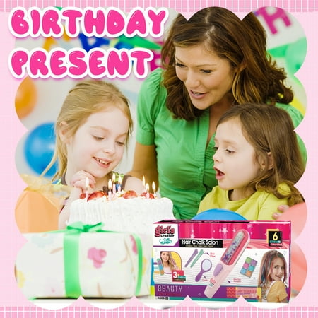 SUNNYPIG Gifts for 5 6 7 8 9 Year Old Girls Boys,Crafts Art Toy Set for 6 7 8 9 10 Year Old Kids Girls Hair Chalk Make up Toy for Girls Decorations Party Birthday Gifts