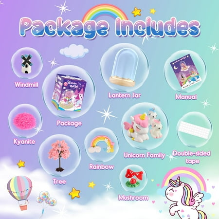 Unicorn Gifts for Girls Age 3-9, Craft Kits for Kids Girls Ages 6-8, Unicorn Toys for 3 4 5 6 7 8 Years Old Girls, Kids Night Light, Gifts for 6-12 Year Old Girls