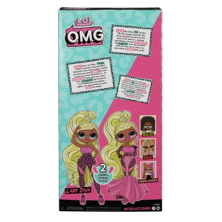 LOL Surprise OMG Lady Diva Fashion Doll with Fashions and Accessories, Ages 4+