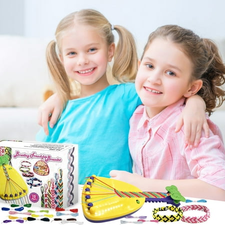 Syenll Braiding Bracelet Kit, Friendship Making Kit with Bracelets Maker, DIY Arts and Crafts Toy for 8-12 Year Old Girls