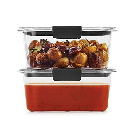 Rubbermaid Brilliance 4.7 Cup Medium Stain-Proof Food Storage Container, Set of 2