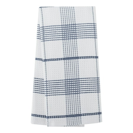 Better Homes & Gardens Washed Indigo Cotton Waffle-Weave Dual-Purpose Oversized Kitchen Towels 4 Pack