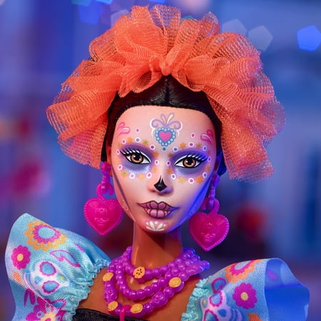 Barbie Signature D?a De Muertos 2024 Collectible Doll in Ruffled Black Gown