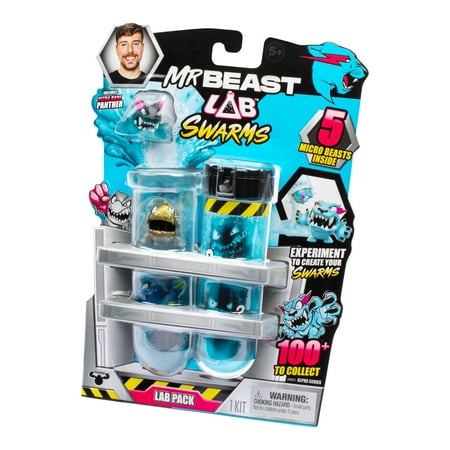 MrBeast Lab Swarms Lab 5 Pack, 1 inch Swarms Action Figures over 100 to Collect, Ages 5+