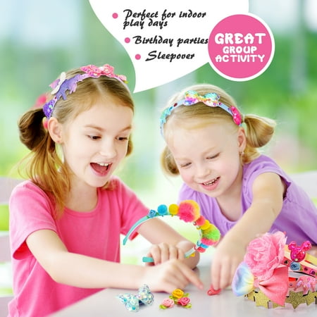 Superwinky DIY Headbands Making Kit for Girls, Hair Accessories Set for Girls 8-12, Arts and Crafts for Kids Ages 4-6, Birthday Gifts for 6 7 8 9 10 Year Old Girls