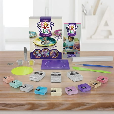 Dan&Darci Craft 'n Clay - Jewelry Dish Making Kit for Kids and Tween Girls Age 8-14 Year Old - Best DIY Arts & Crafts Gift - Girl Birthday Gifts Ideas - Art Projects Kits