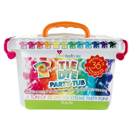 Create Basics 18 Bottle Tie Dye Party TubMulticolor,