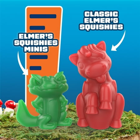 Elmer's Squishies Minis, DIY Miniature Squishy Toys, Arts and Crafts for Kids, Creates 6 Zoo Characters, 1