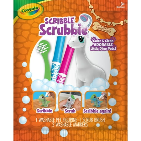 Crayola Scribble Scrubbie Dino, 1 Ct, Easter Basket Stuffers, Dino Toy, Kids Easter GiftOrange,