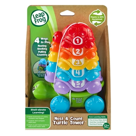 LeapFrog Nest & Count Turtle Tower with Accessories, Baby and Toddler Toys