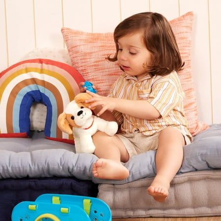 Battat Happy Puppy Vet Set with Plush Dog and 10 Plastic Accessories, Toddler and Preschool Toys