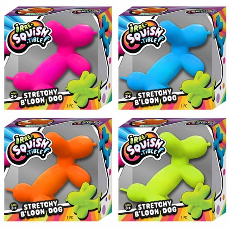 Ja-Ru Irre-Squish-tible B'loon Dog -Child Novelty Toy TPR- 4 Colors, all ages novelty toy