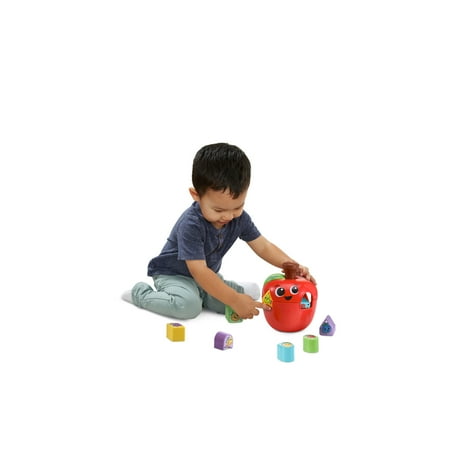 LeapFrog Spin & Change Apple Shape Sorter with Accessories, Baby and Toddler Toys