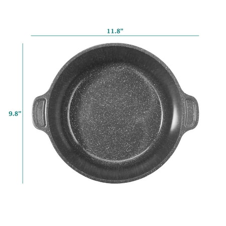 The Pioneer Woman Prairie Signature 5qt Nonstick Cast Aluminum Dutch Oven, Charcoal Speckle